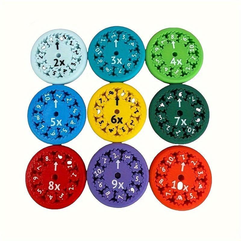 Math Spinner, 9 Counts/18pcs Interactive Math Spinner, Fun Learning Tool for Addition, Subtraction, Multiplication and Division, School Supplies, Math Learning Tools