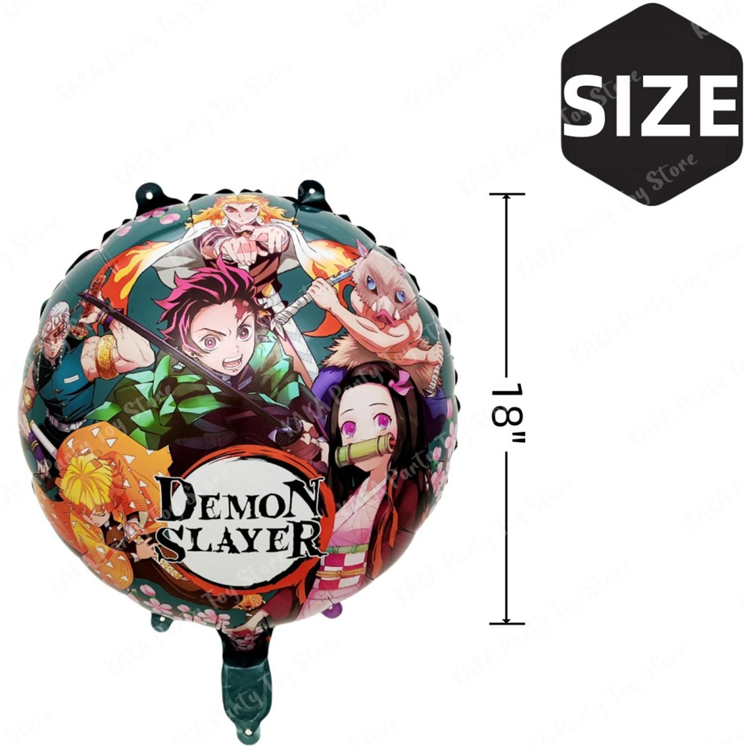 2/4/6Pcs Demon Slayer Party Balloons Anime Foil Balloon Set Baby Shower Birthday Party Decorations Kids Classic Toy Air Gifts