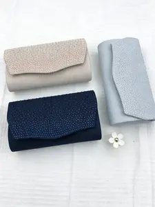 Shiny Wedding Handbag, Sparkling Shoulder Bag, Elegant Envelope Clutch, Striped Pattern, All Seasons, Perfect for Evening