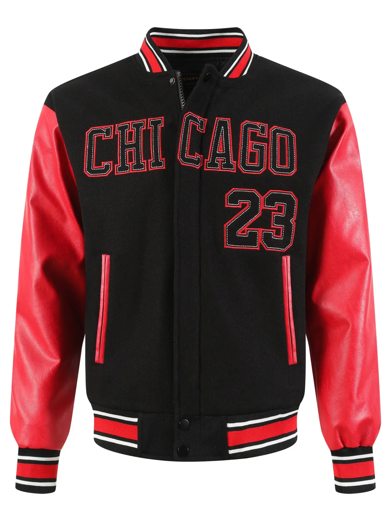 Men's Baseball Jacket Casual Fashion High-End Embroidered Zipper PU Long Sleeve College Style Streetwear Sportswear