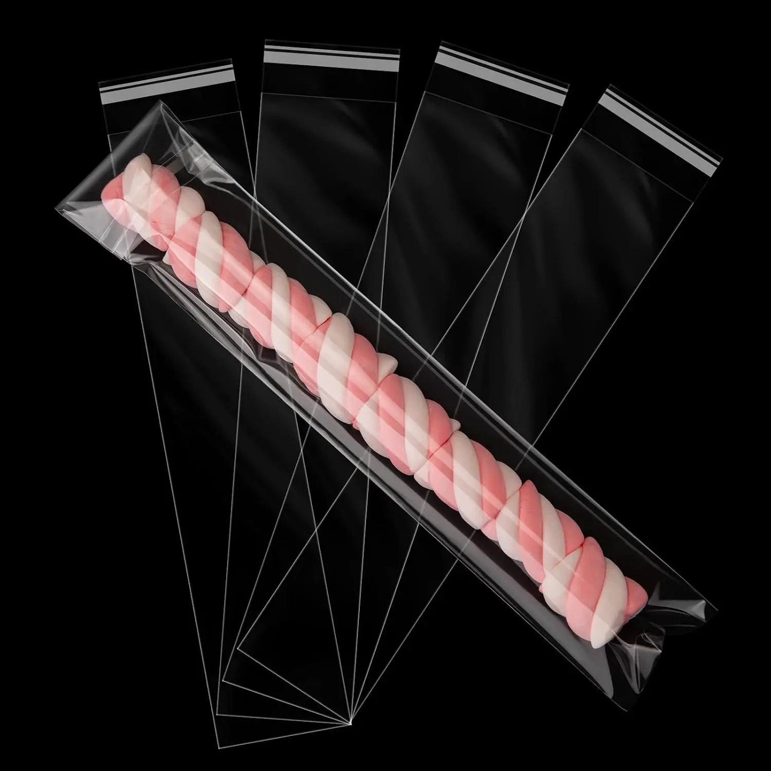 240 count 2x10 inch Clear Cellophane Pretzel Rod Bags | Self Sealing, Resealable Bags for Pretzel Sticks Packaging, Party Favors, Candy,  Bags, Bake , Holiday