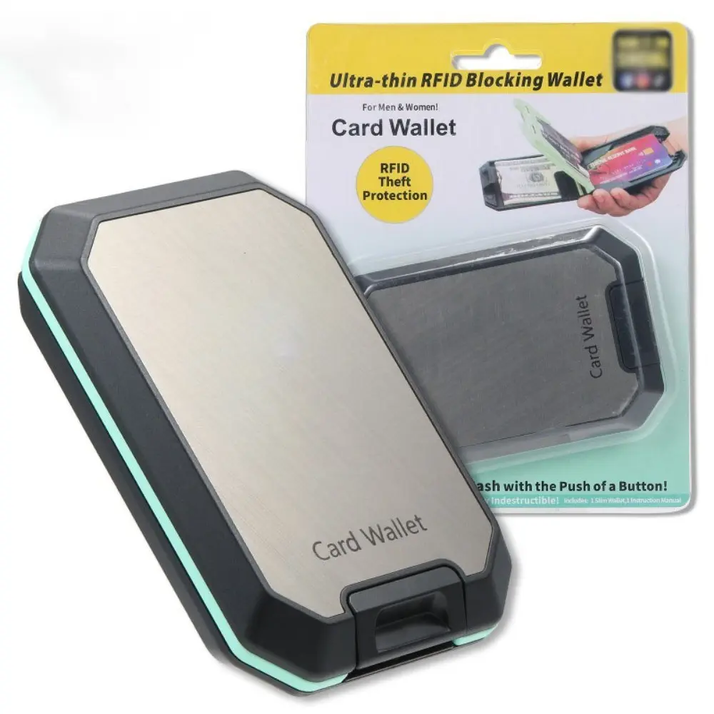 Rfid Anti-Theft Card Wallet, Portable Design, Large Capacity, Multiple Slots, Durable Plastic Material, Easy Access, Shock-Resistant