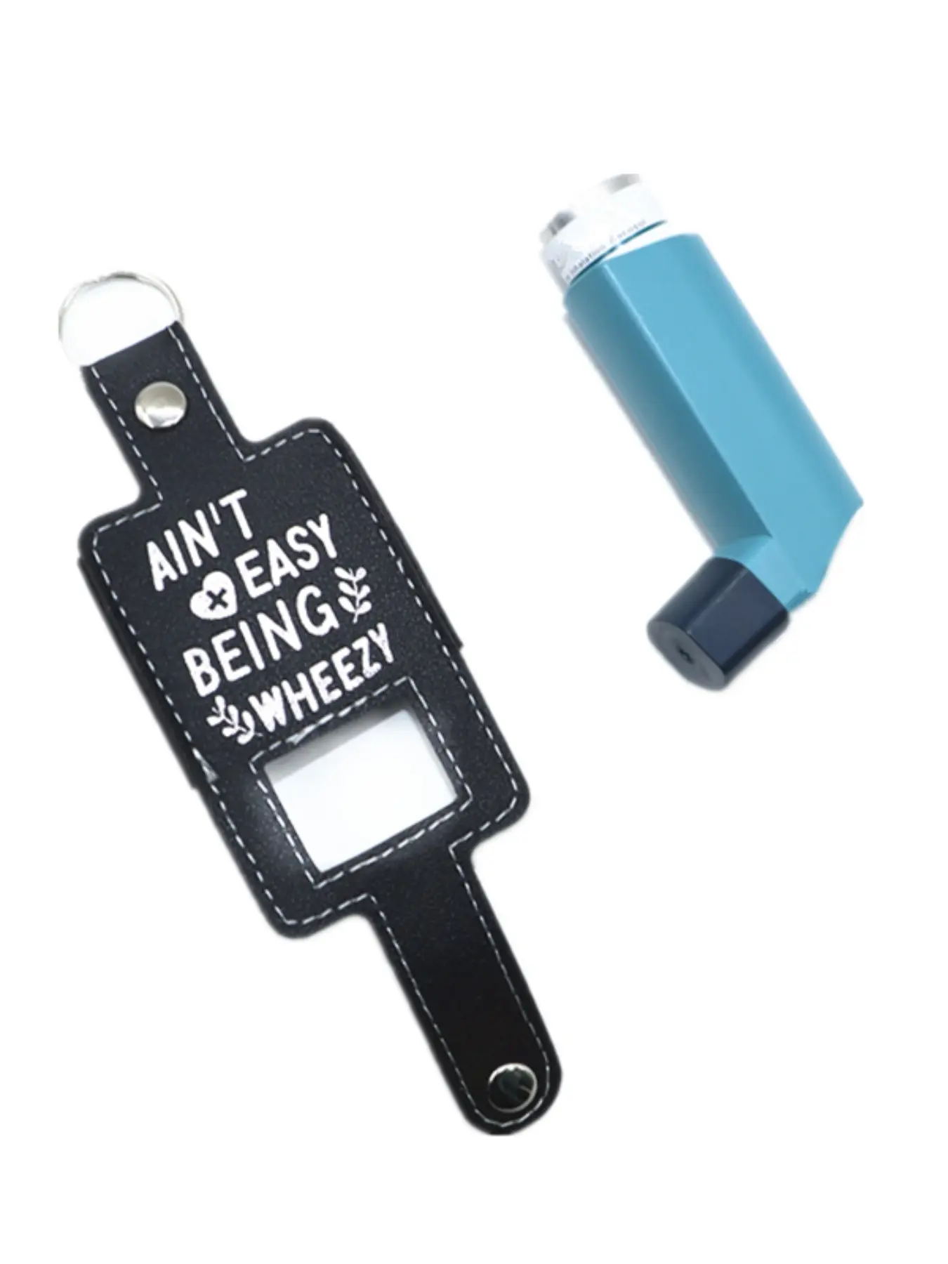 Ain't Easy Being Wheezy Inhaler Holder Keychain, Portable Medical Accessory, Essential Travel Companion, Durable Design
