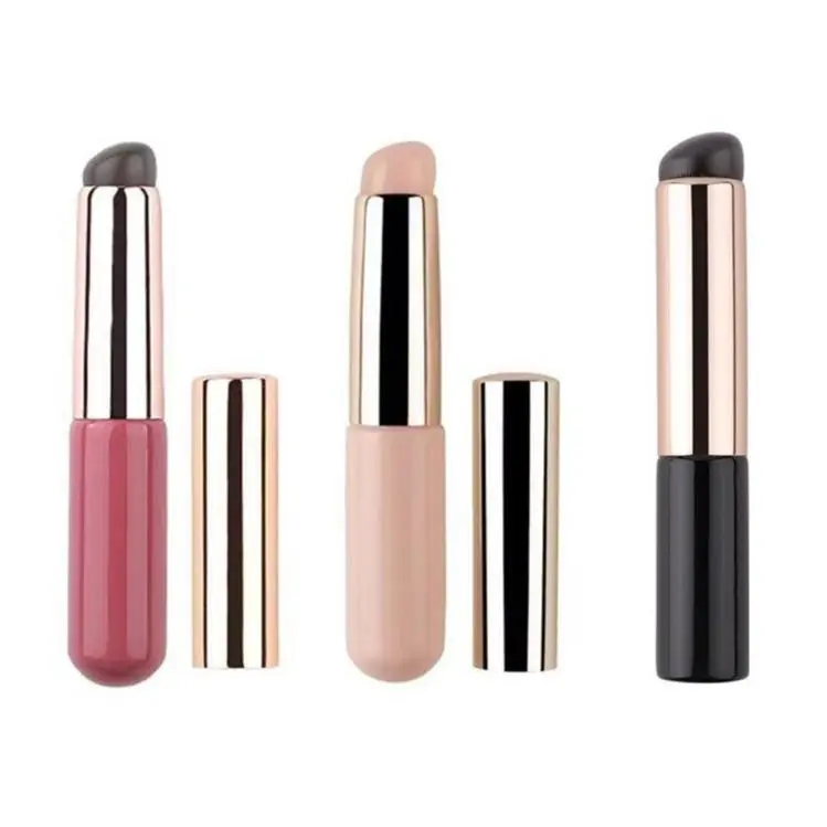 3-Piece Silicone Lip Brush Set with Round Tip, Reusable Applicators for Hygienic Rinsing - Portable for Lip Gloss, Balm & Concealer, 8.9x1.5cm, 3Pcs, Rinse With Water
