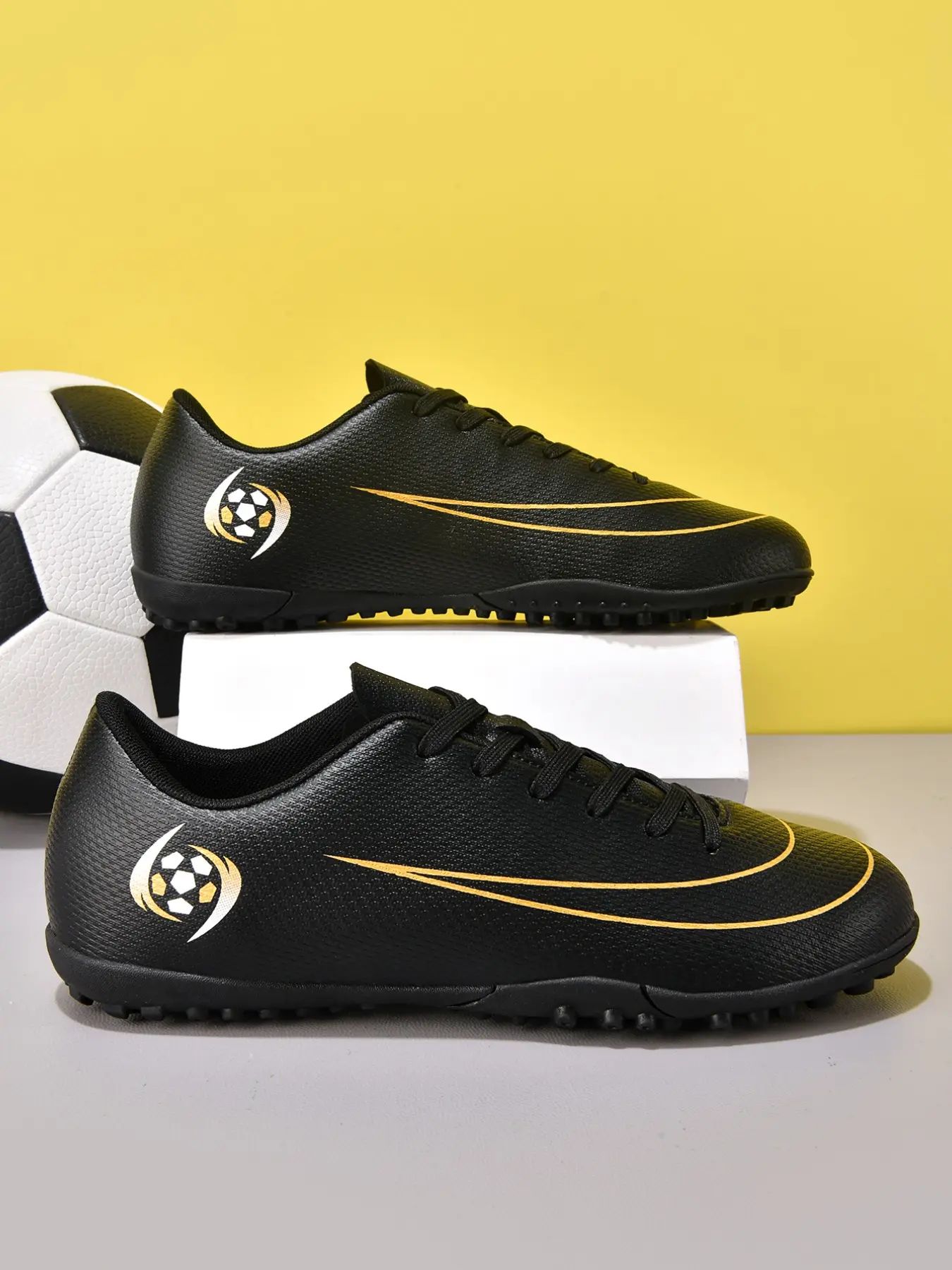 Unisex Football Shoes, Sports Football Shoes, High-Top Training Cleats, Anti-Slip Rubber Sole, TF Short Studs, Lightweight, Durable, Indoor/outdoor Use, Football Boots