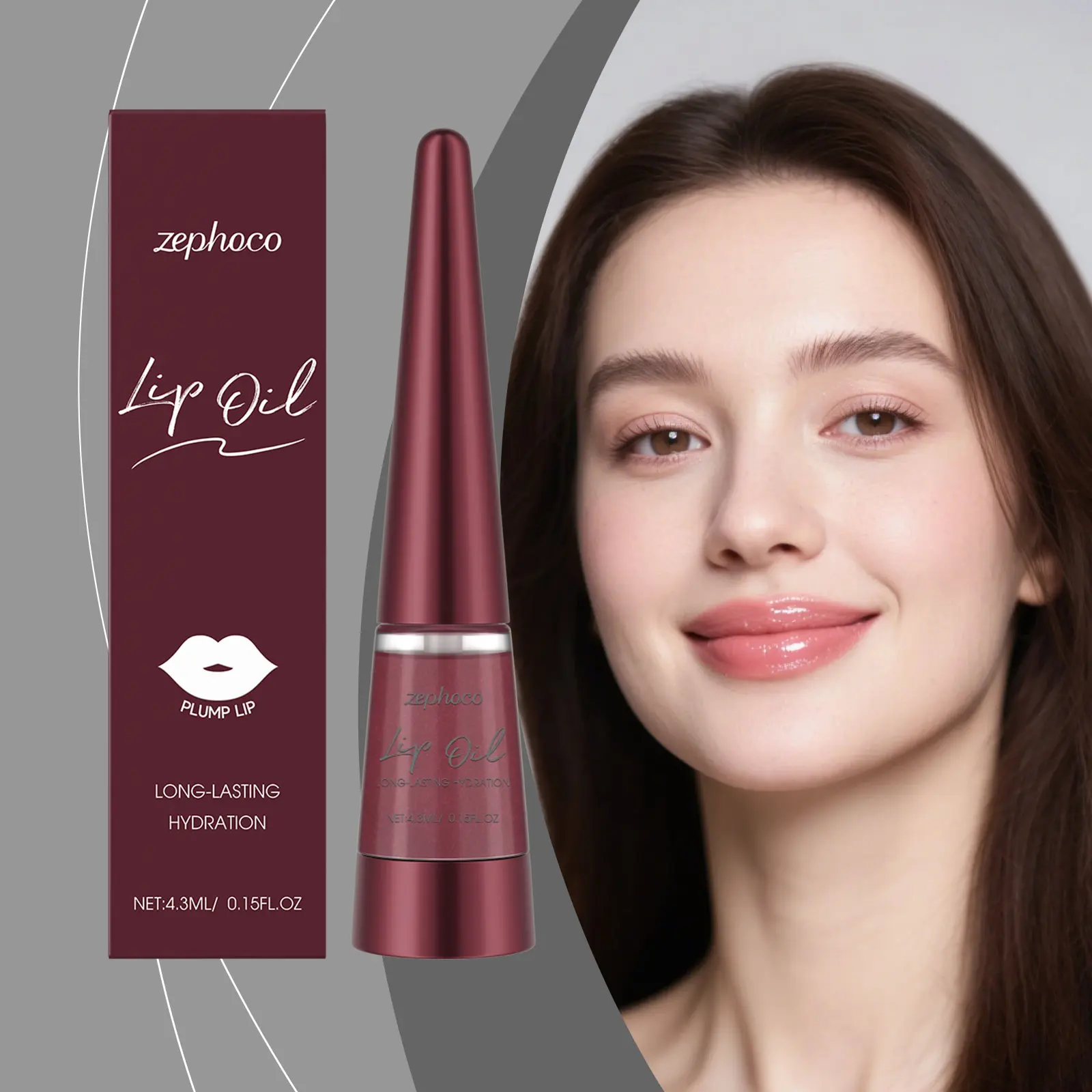 Red Nourishing Lip Oil Infused Mineral Oil & Styrene/Isoprene Copolymer Mild Long Lasting Hydrating Lip Care Balm For Daily Use, Perfect Birthday Christmas Valentine Holiday Gift For Lips