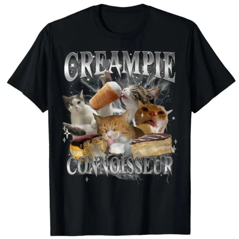 Men's Short-Sleeve Classic Streetwear T-Shirt - Connoisseur Raunchy Funny Cat Meme Adult Humor Graphic, Casual Fabric, Top Gift for Adults, Shortsleeve