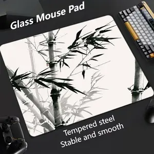 1pc，Artistic Glass Mouse Pad, Ultra-Smooth Tempered Glass, Large Size Gaming Mouse Pad, Ideal for Esports and Office Use