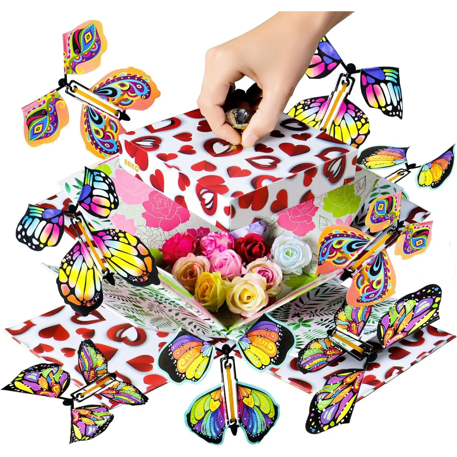 Butterfly Birthday Surprise Explosion Gift Box Present for & Men - The Perfect Way to Celebrate Your Wife Girlfriend Best Friend or Mom on Valentine's Day Anniversaries & Mother’s Day