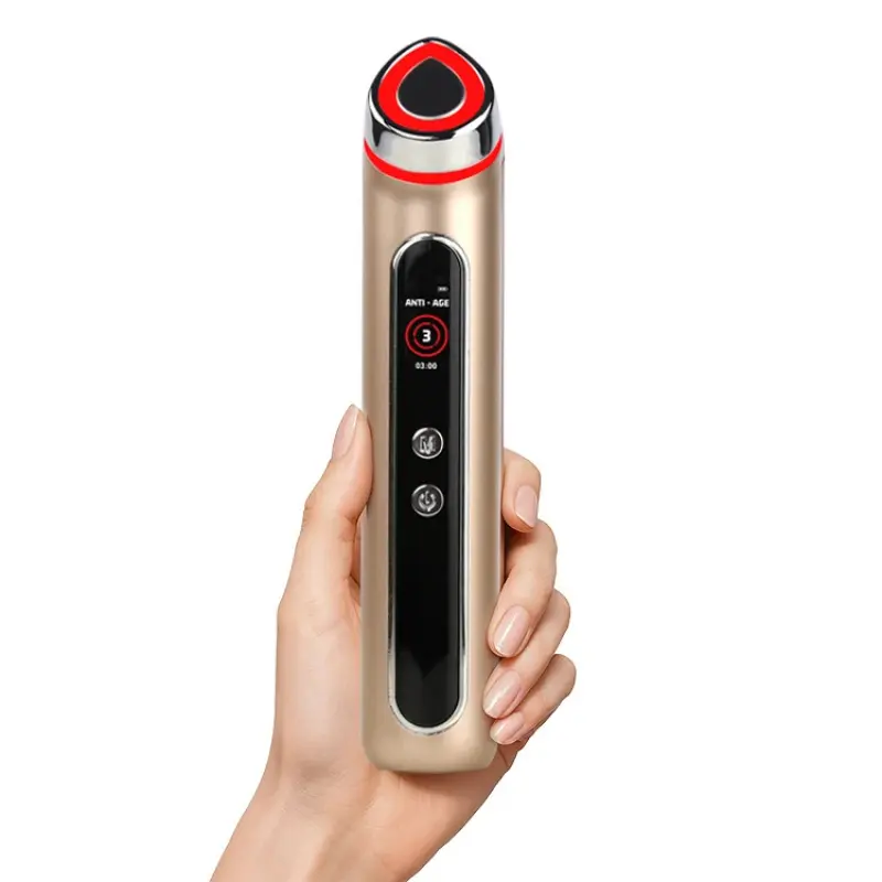 Age Booster Pro Microcurrent Facial Massager - Adjustable Cordless Facial Care Device with EMS, Light Therapy, 4 Modes, 3 Levels, Waterproof Metal Stainless Steel, Rechargeable Battery, Skin Tightening, Pore Refinement, Wrinkle Smoothing