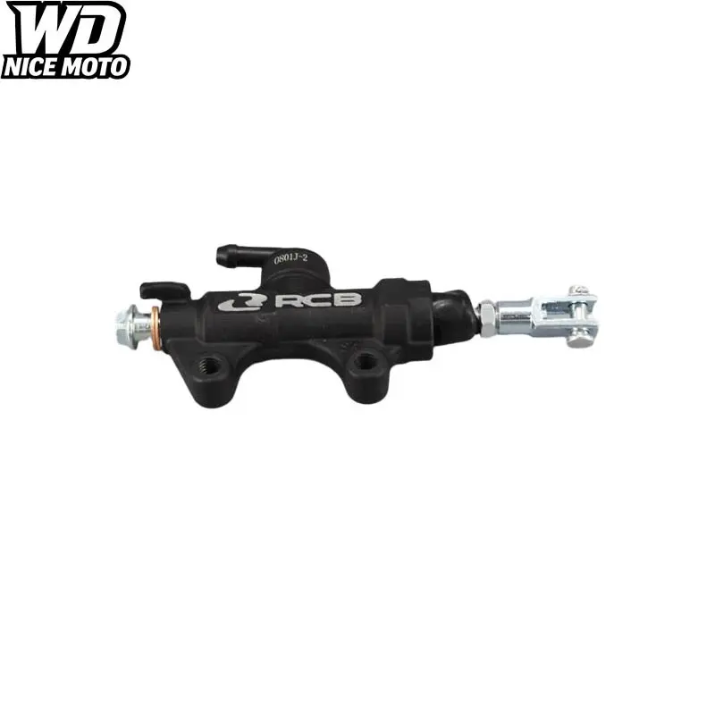 WD NICE MOTO Universal Motorcycle Foot Brake Pump, Hydraulic Aluminum Alloy, Durable Master Cylinder, for Dirt Bike, Scooter, Atv