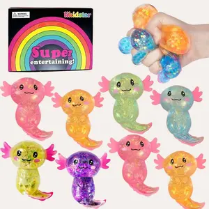 8 Pack Slow Rising Stress Ball, Cute Axolotl Stretchy Fidget Toys for Kids Adults, Stress Relief Stress Ball for Anxiety Relief, Ideal for Autistic Kids