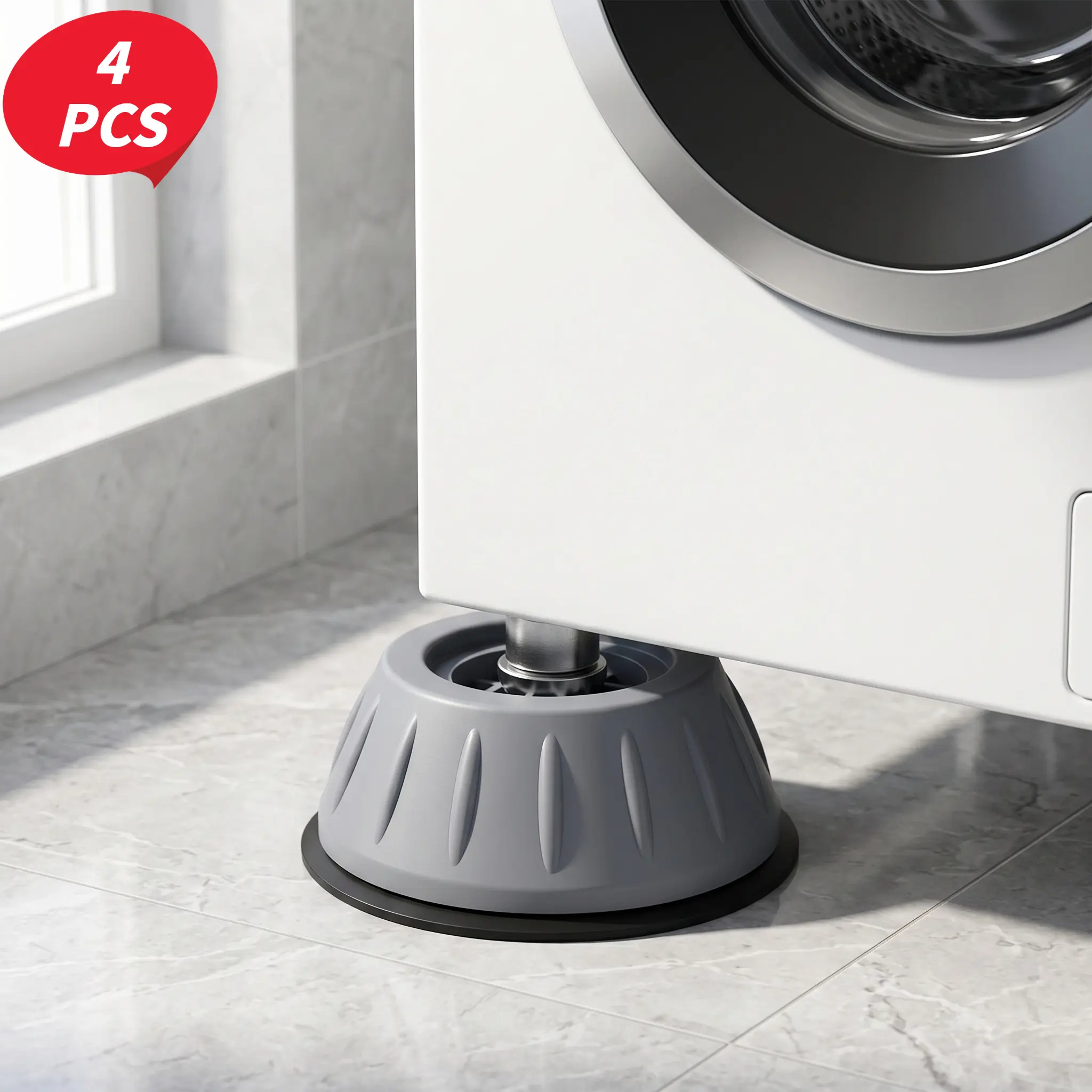 4-Piece Durable Compact Shock-Absorbing Pads. These anti-vibration pads help reduce operational noise and stop sliding movement. Wear-resistant floor protection pads, practical daily household accessories-YY1