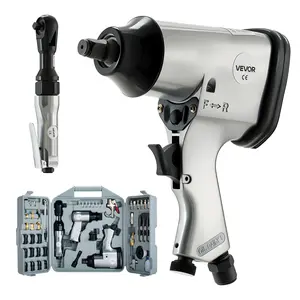【DealsForYouDays】VEVOR 50 Pieces Pro Air Tool and Accessories Kit - 1/2" Air Impact Wrench, 3/8" Ratchet Wrench, 4500BPM Hammer, Blow Gun Full Accessories for Auto Repairs, Home DIY Projects - with Storage Case