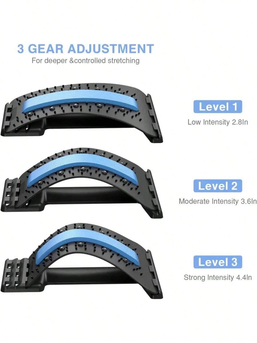 Ergonomic Multi-Level Adjustable Back Stretcher – Relieves Tight, Aching Back Muscles Preciselypain relief device
