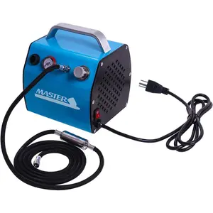 TC-77  Compressor with Small , Regulator, Mini In-Line  Filter & 6' Braided Hose -  dB,  Air Compressor for  Hobbies and Crafts