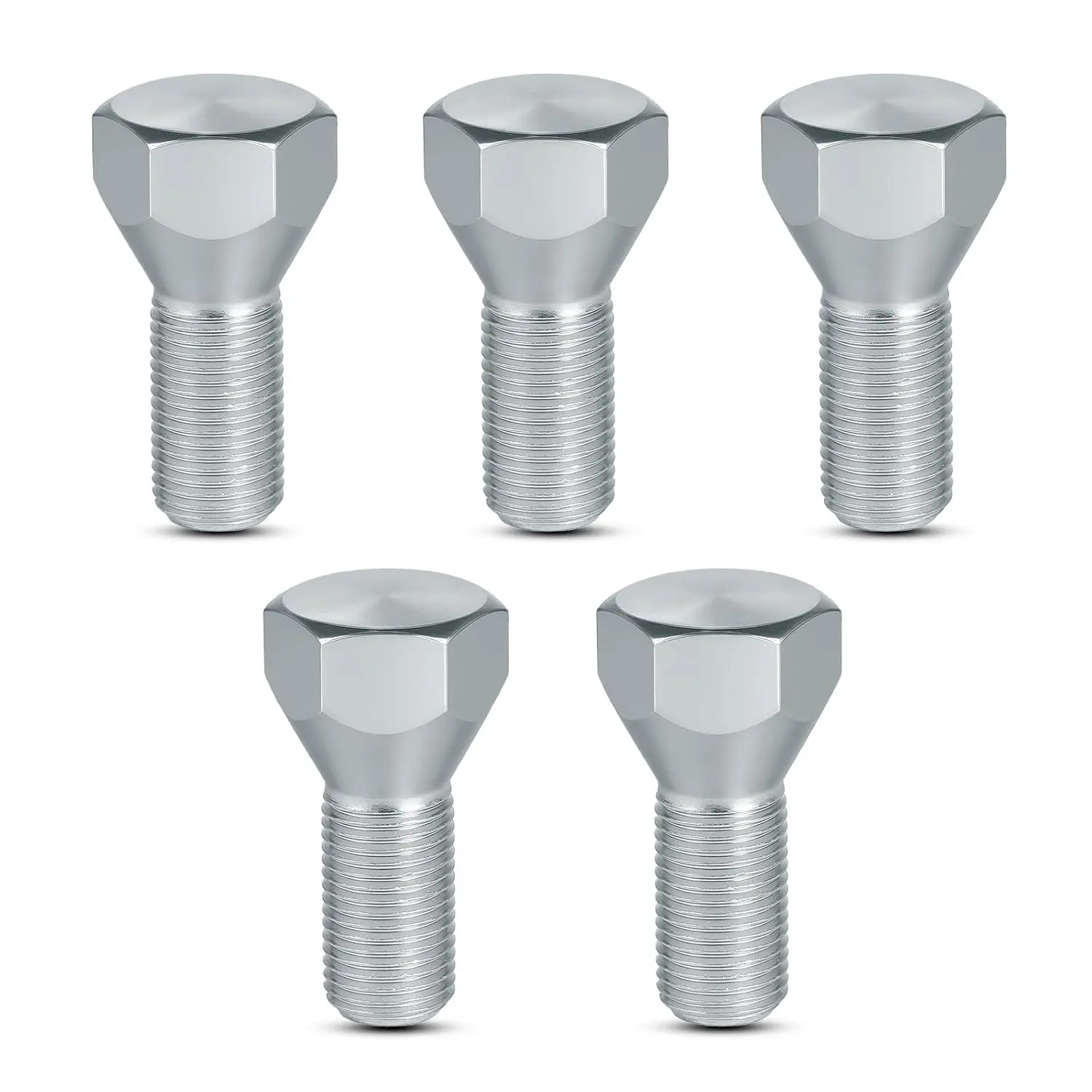 11062A  Lug , 1/2"-20 x 1-5/8", 5 Pack | Zinc-Plated Steel, Fit for 5-Lug Boat & Utility  Wheel Hubs