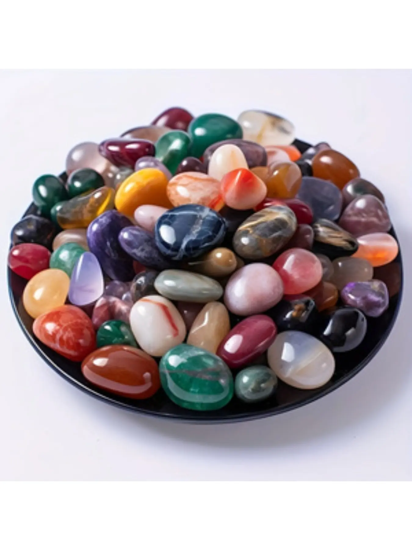 72 Piece Polished Stone Set Handpicked Natural Polished Crystals Bulk, Decorative Stones for Home Decor Landscaping