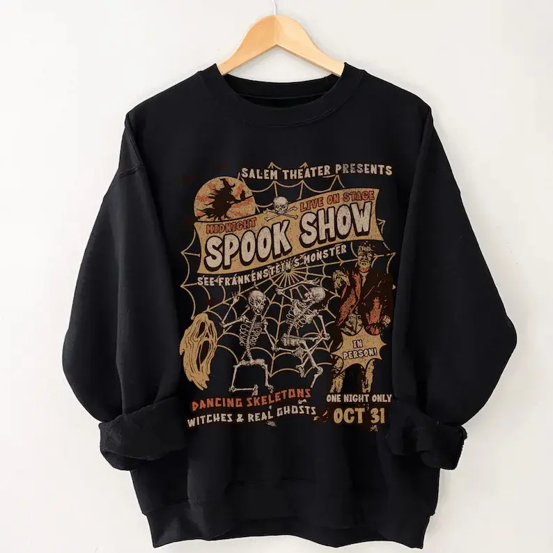 Retro Monster Mash Sweatshirt, Spooky Halloween Crewneck