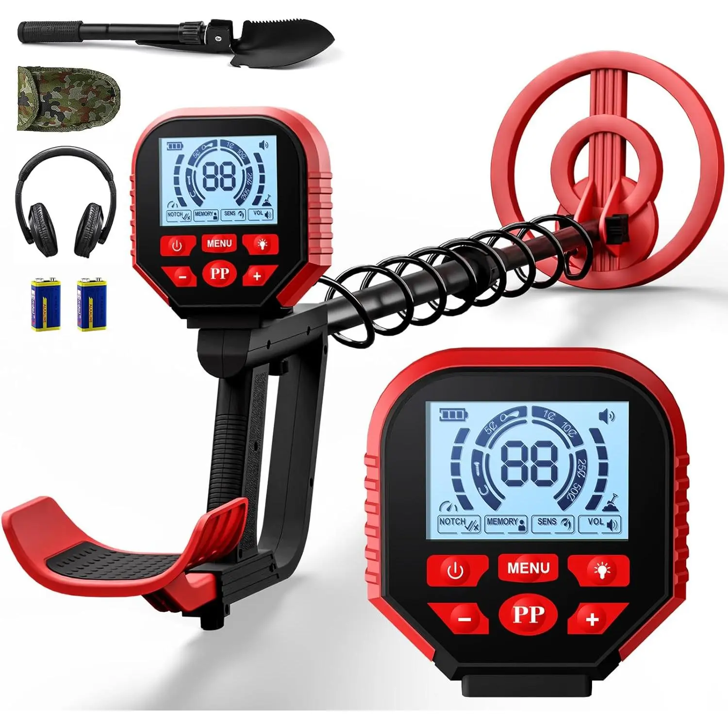 2026  Metal Detector for Adults, Professional  & Adjustable Stem, Higher Accuracy  Detector with LCD,  DSP Chip, 2.26 Pounds Lightweight Suitable for Beach and Backyard