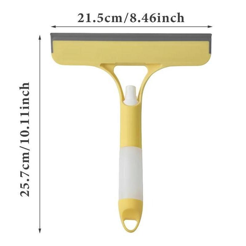 3 in 1 Window Cleaning Scraper, 2025 New Squeegee for Shower Glass, 3 in 1 Spray Function for Glass Doors for Windows Glass, Mirrors Scraper, Brush. All-Purpose Window Cleaner Tool Hands-Free Flat Floor Mop Bucket Set Suction Cup Sponge Holder for Kitchen