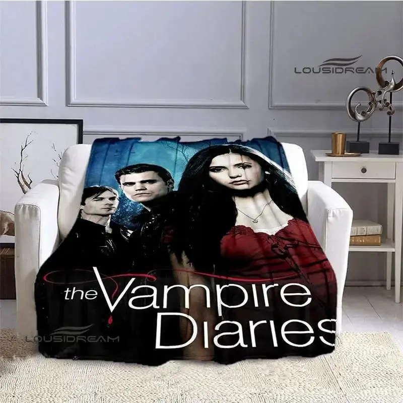 Damon Salvatore Vampire Diaries Flannel Throw Blanket Soft Cozy TV Series Blanket for Home Travel Gift Outdoor Cold Weather