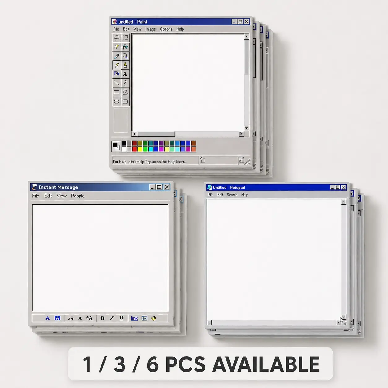 Retro Computer Design Sticky Note, 1/3/6 Counts/set Creative Office Supplies & School Notepad, Perfect Gift for Students and Teachers, Funny Gift, Sticky Labels, Funny Stickers, Self Adhesive Stickers