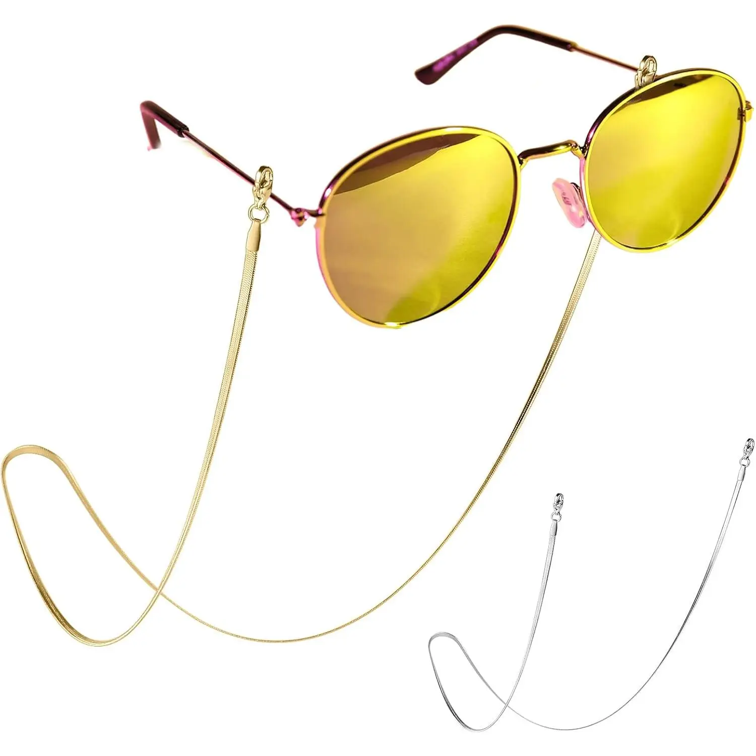 Stylish Eyeglass Chains for Women Glasses Chains Face Mask Holder Gold Plated Silver Black