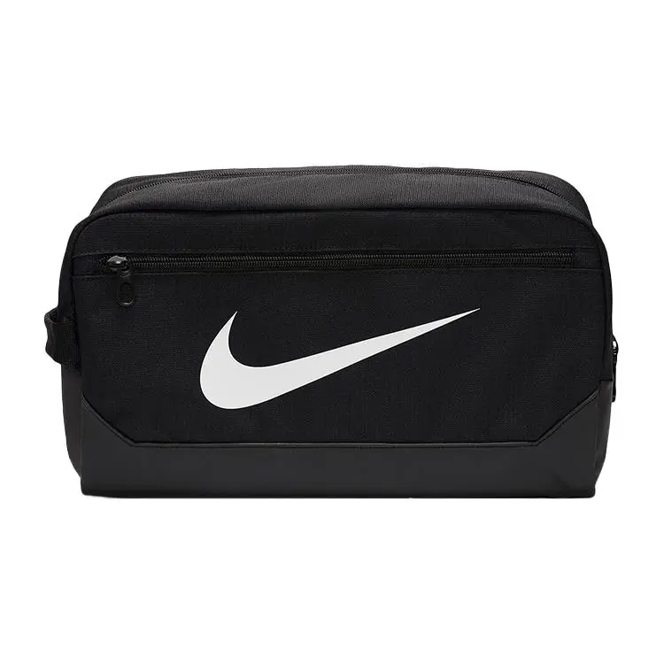 Nike Classic Large-Logo Polyester Shoe Bag – Unisex, Portable, Black