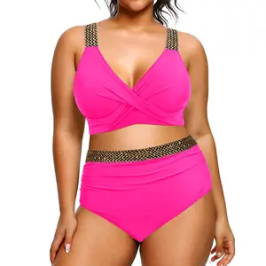 Tempt Me Women Plus Size High Waisted Bikini Set Two Piece Tummy Conteol Swimsuit