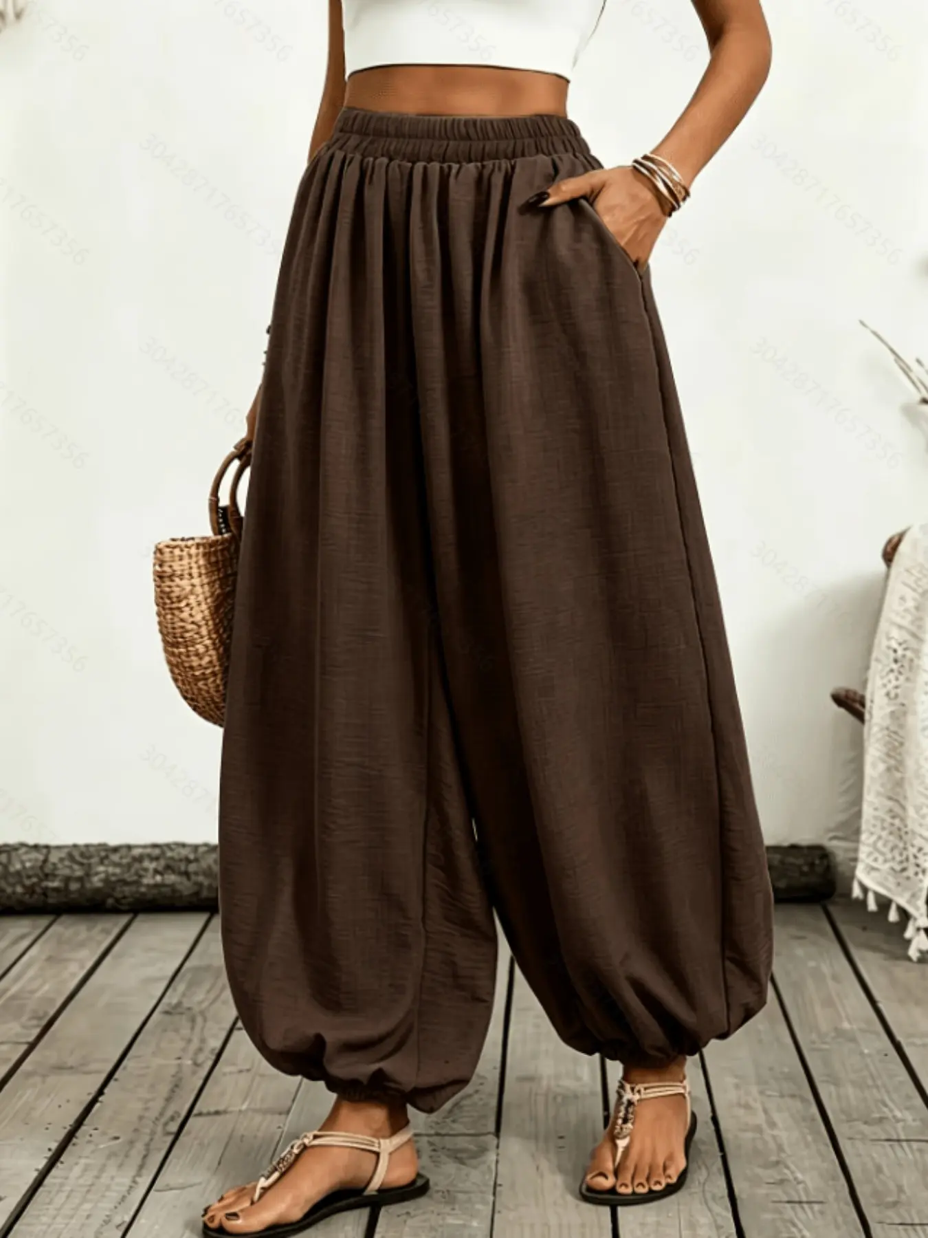 Elegant Women's Loose-Fit Pants, Comfortable and Spacious Design, Perfect for Daily Wear, Stylish and Versatile Bottoms