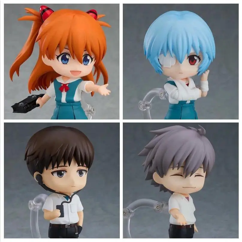 Nendoroid Evangelion Movie Edition Anime & Manga Character Figurines - Jointed, Movable Action Figures (Asuka Langley, Rei Ayanami, Shinji Ikari, Kaworu Nagisa)