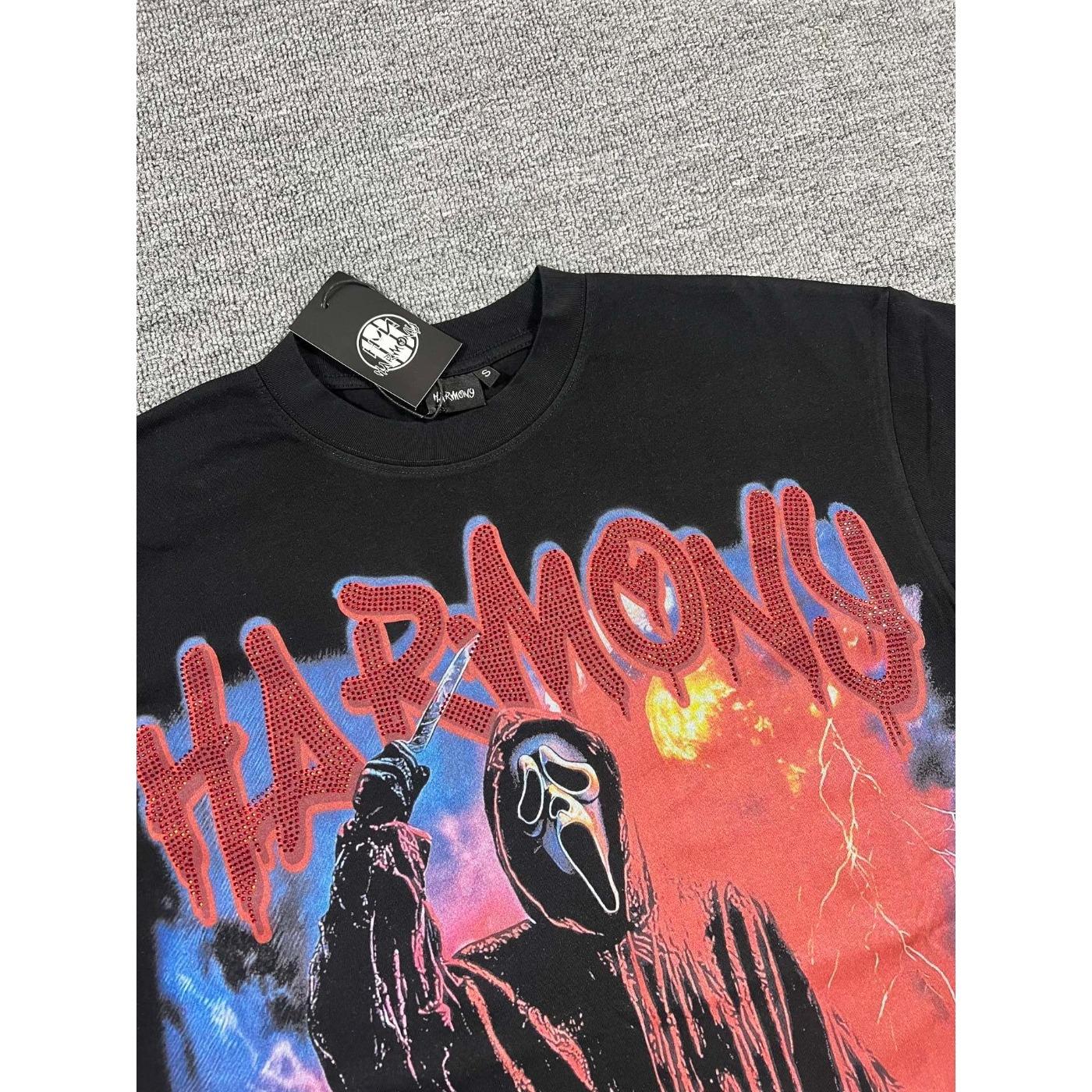 Y2K Vintage Washed Streetwear T-Shirt, Shiny Rhinestone Diamond Graphic, Crew Neck Cotton Oversized Short Sleeve Hip Hop Tee For Men