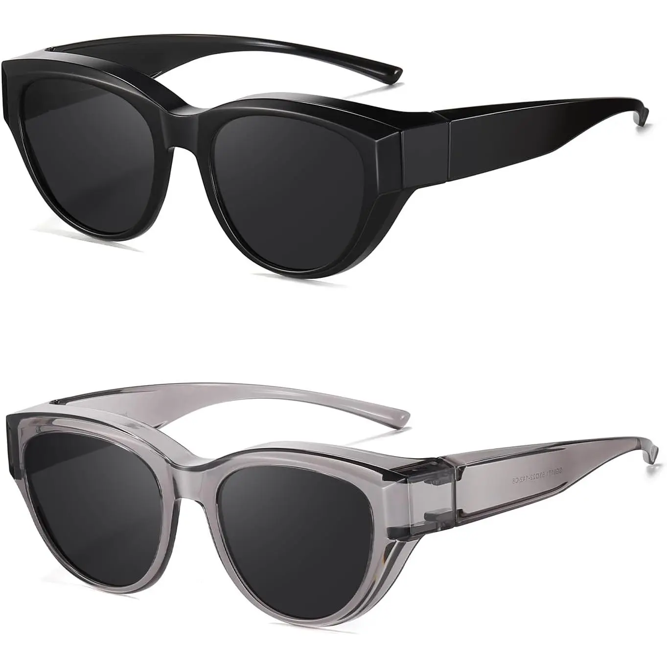 Polarized Fit Over Sunglasses for Women,  Eye Wrap Around Overglasses UV400 Protection for Driving