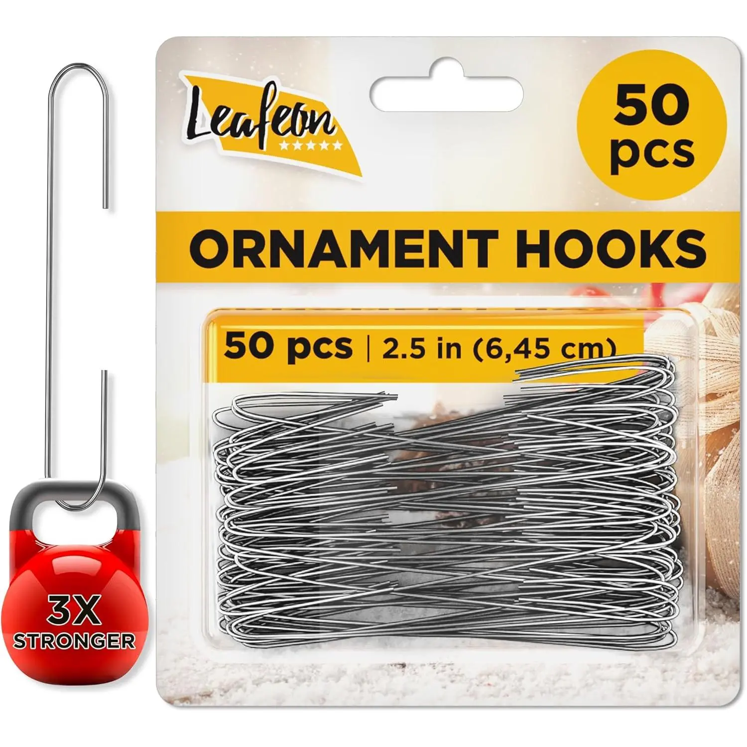 50 Pack Christmas Ornament Hooks –  Ornament Hangers for Christmas Tree Decoration ()