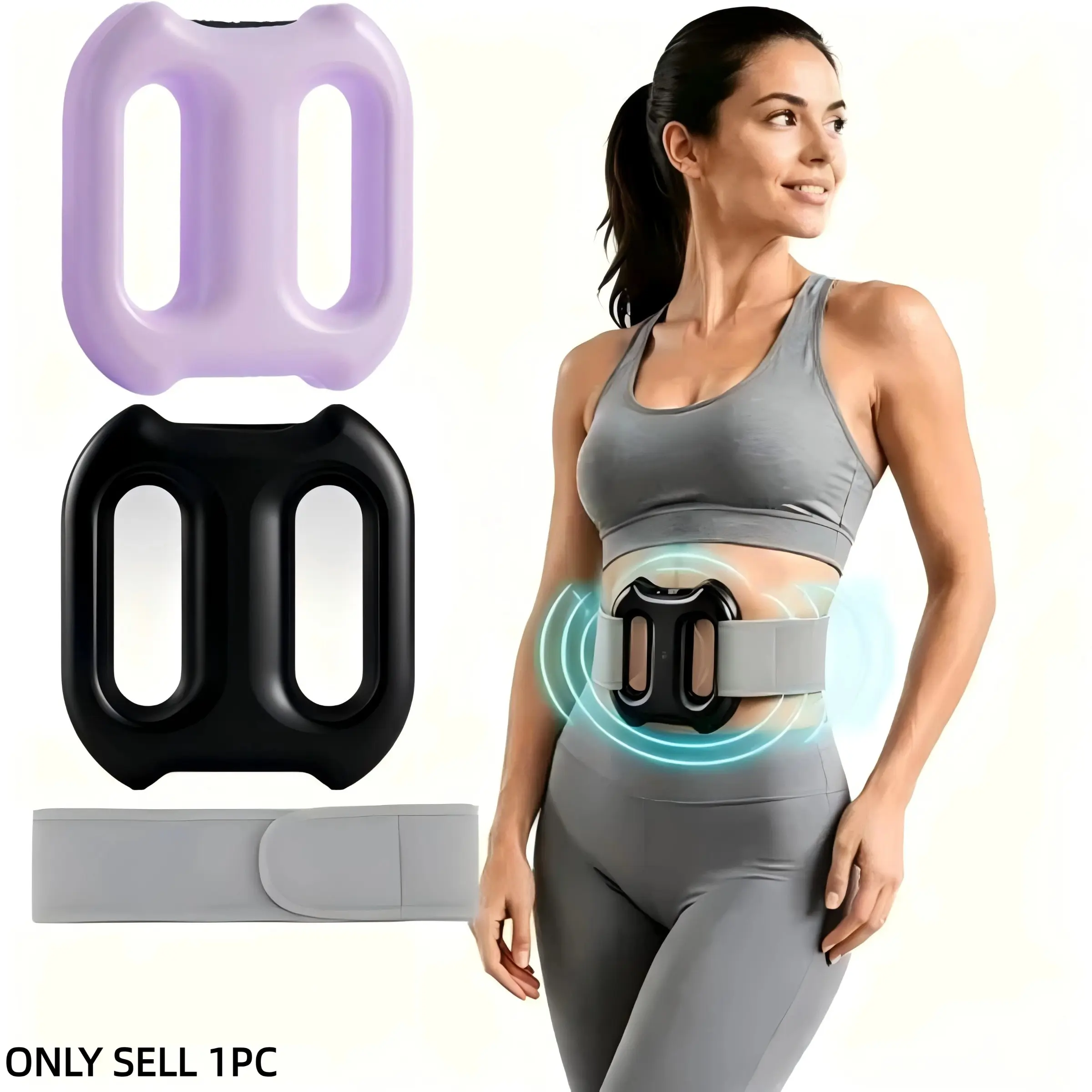 Electric Dual Ring Muscle Massager with Adjustable Belt, 3 Modes & 5 Intensities, Portable Full‑Body Muscle Relief Massage Tool