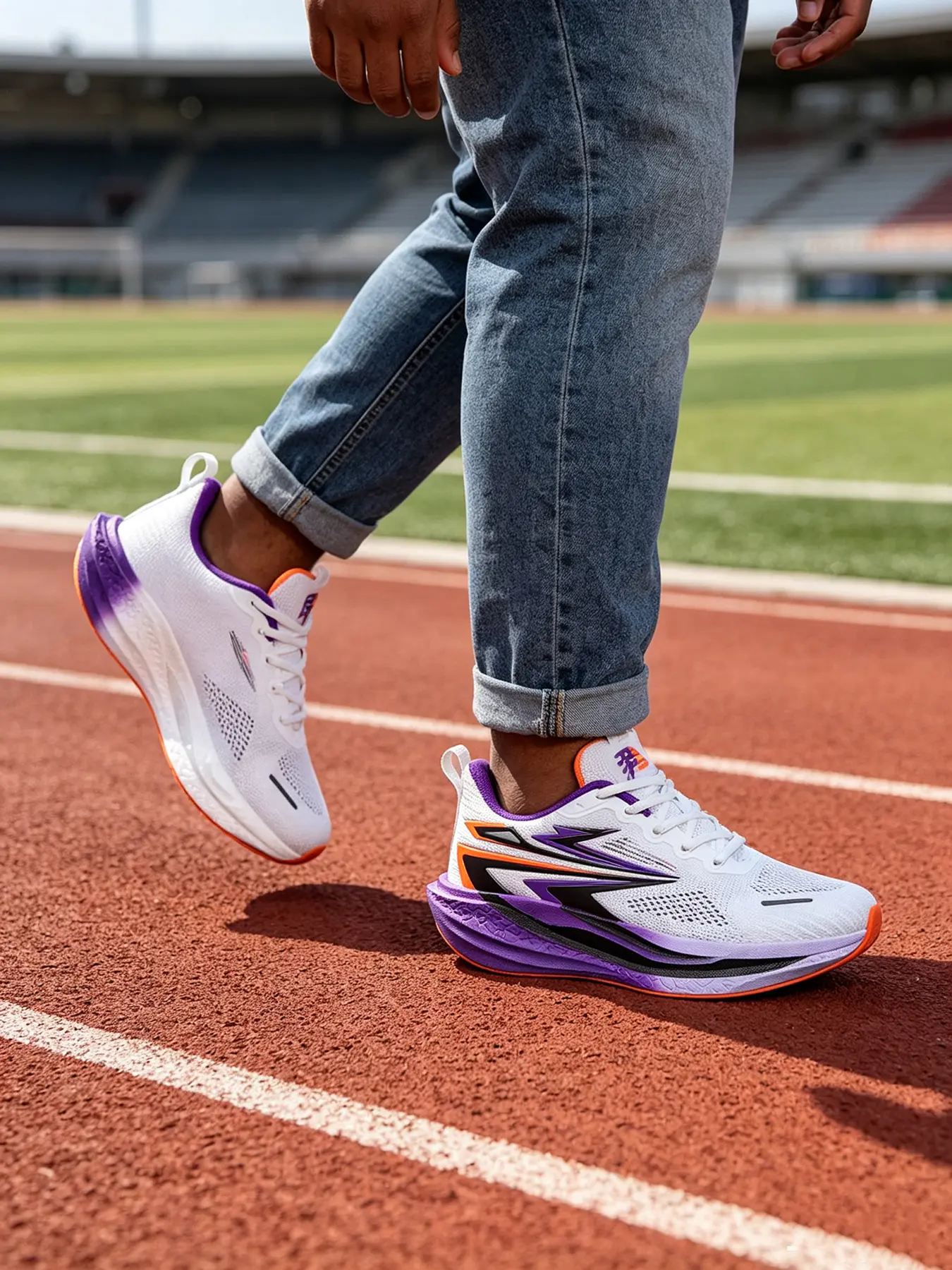 New Men's Lightweight Cushioned Running Shoes, Breathable Mesh Gradual Thick Sole, Soft Elastic Outsole Anti-Slip Durable, Multi-Color Options