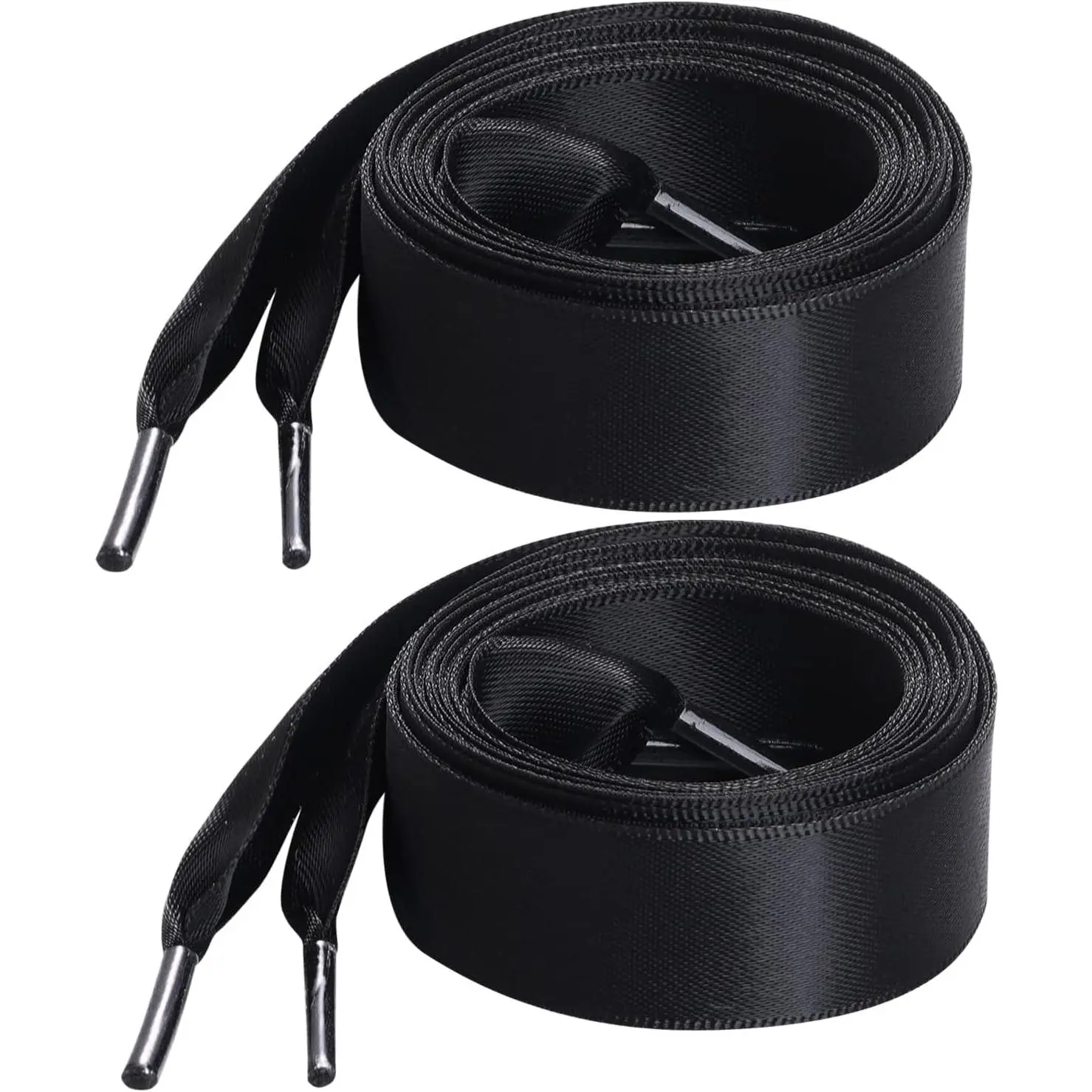 2 Pairs " Flat Satin Ribbon Shoelaces Silk Shoestring Wide Shoe Laces for Sneaker Skate Shoes Boots  Shoes