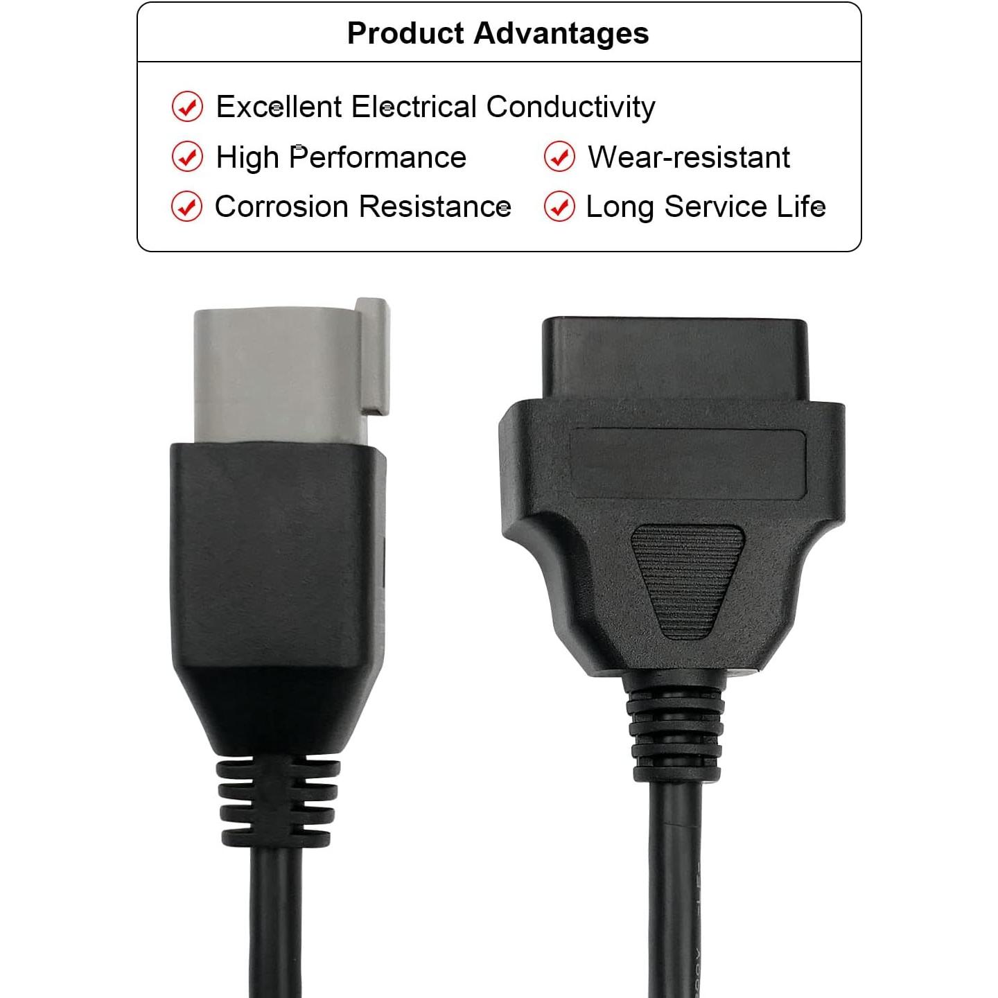 6Pin to 16Pin  6 Pin OBD Diagnostic  Adapter, CAN OBD2 OBDII Diagnostic Tool Fit for BRP  ATV UTV   Clut, Not fit for seadoo and Not for Jet Skis.