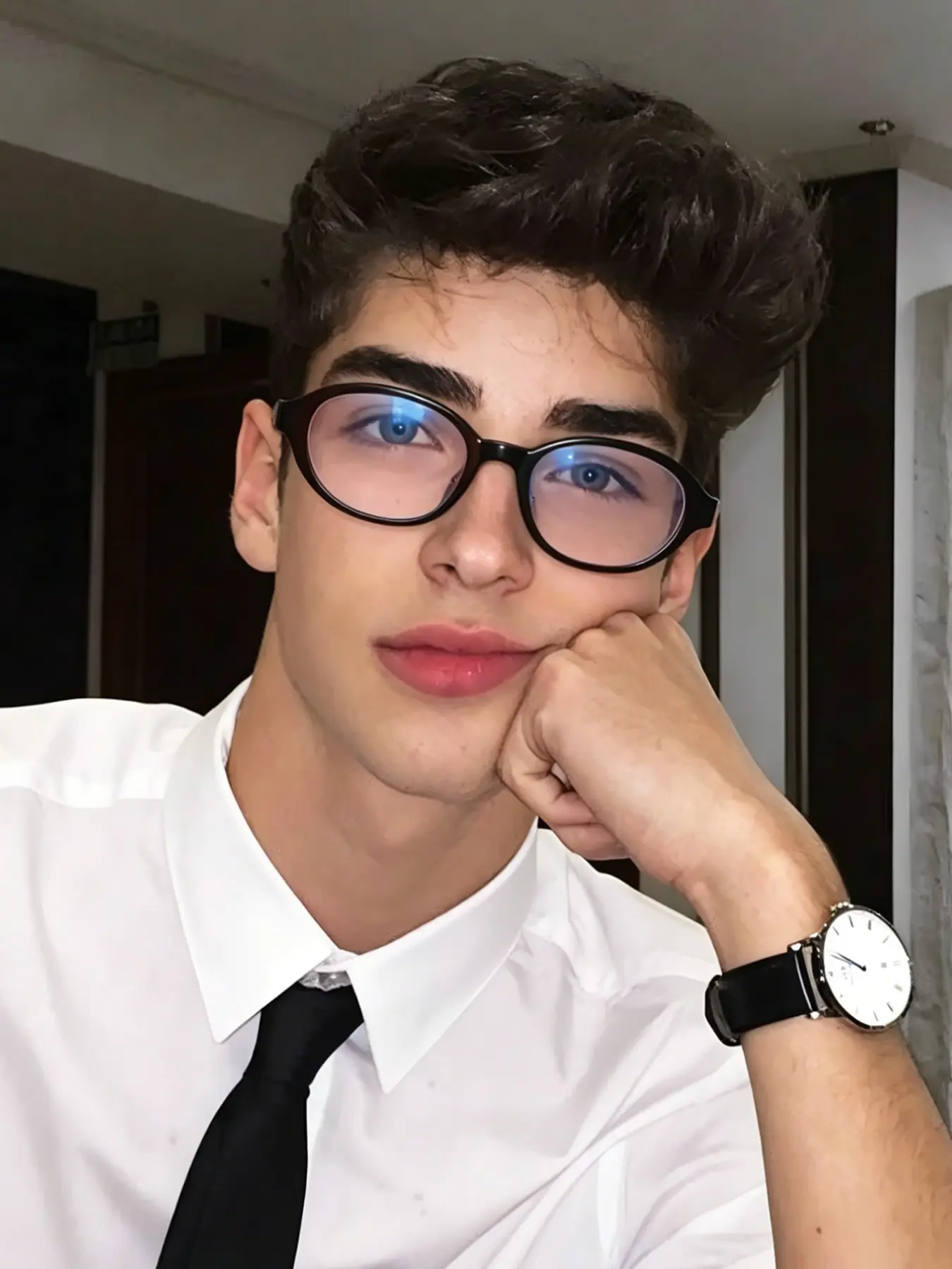 Men's Oval Frame Fashion Glasses, Transparent Lenses, Lightweight Durable, Casual Style, Anti-Blue Light, Daily Reading Office Wear, Street Photography