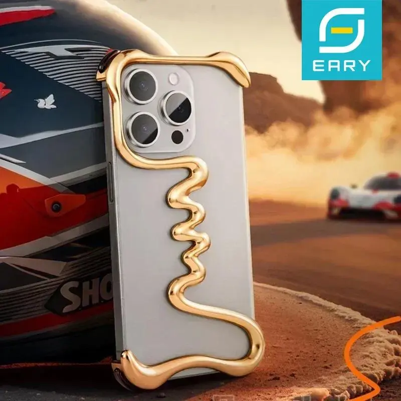 Eary Minimalist for iPhone 16/15 Pro Max   Aluminum Metal Military-Grade Protection Shockproof  14 Plus Shells high-end premium protective case