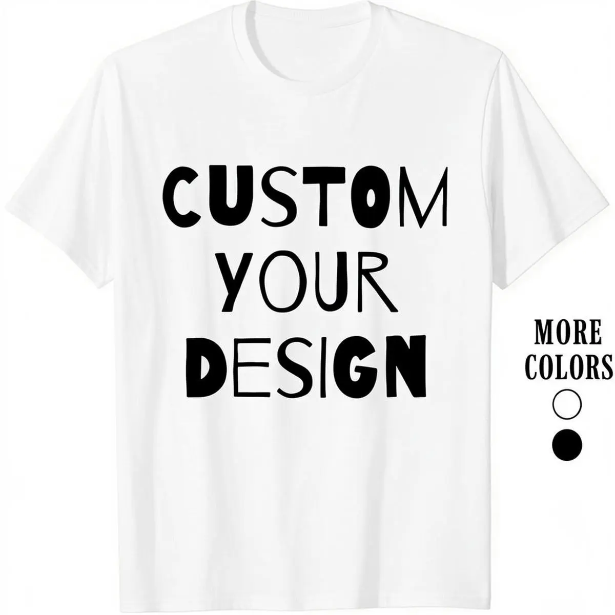 Fashion Designer T-Shirts Customizable T-Shirt – Design Your Own Personalized Tee,Crewneck,Casual casual crew neck cotton t-shirt Man Menswear