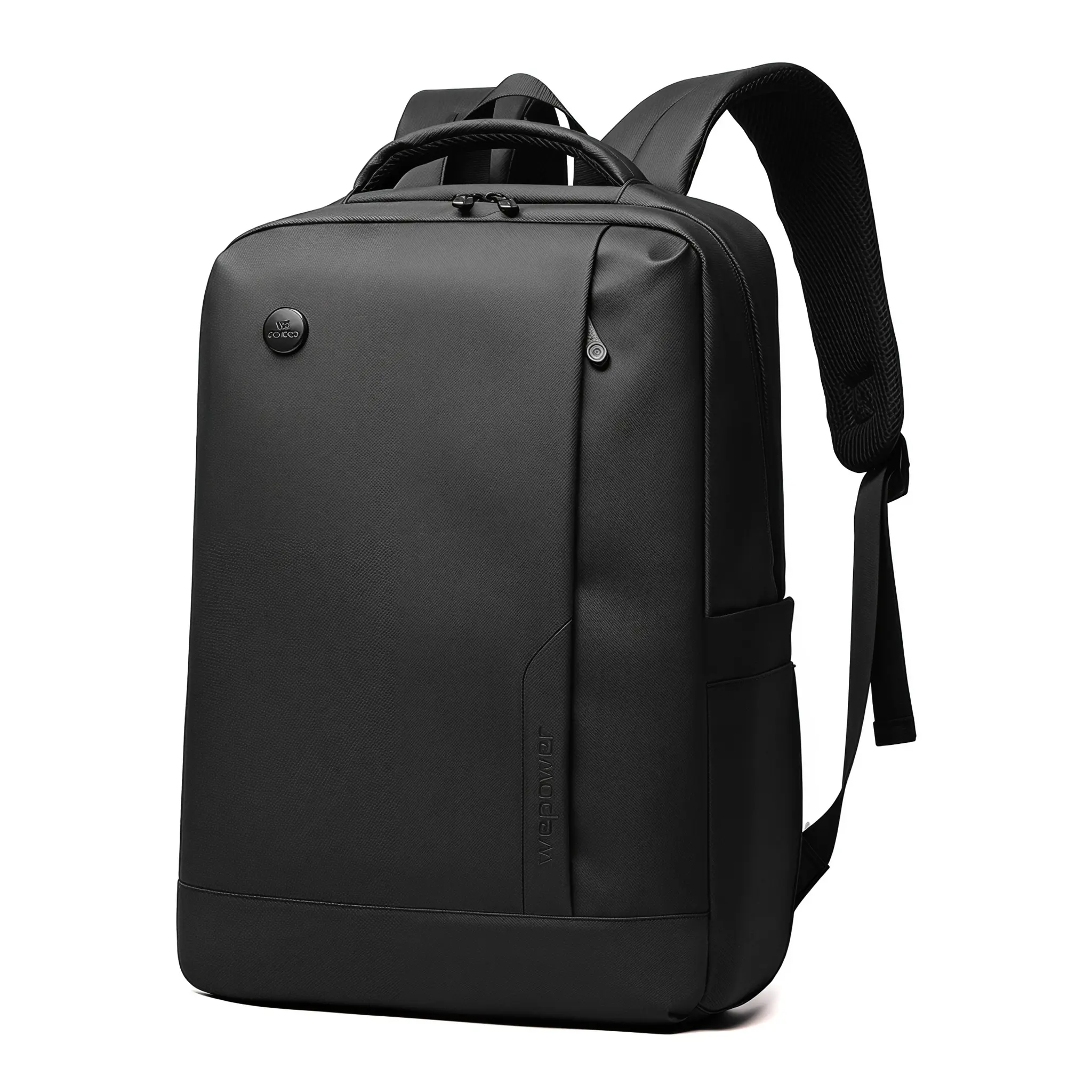 Men's 15-Inch Waterproof Nylon Laptop Backpack, 20-35L Large Capacity, Adjustable Shoulder Strap, All Seasons Business Casual Daypack for Daily Commute Travel, Padded Straps, name#7504146466039072534_black, Buckle, Chic