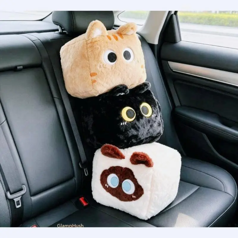 Cat Plush Cube Pillow - Soft Fluffy Cushion Suitable for Homes, Bedrooms, Dorms & Offices, Multicolor Geometric Cat-Themed Decorative Throw Pillow with Fill, Ideal Gift for Cat Lovers, Hand Washable Cozy Bedding Accessory