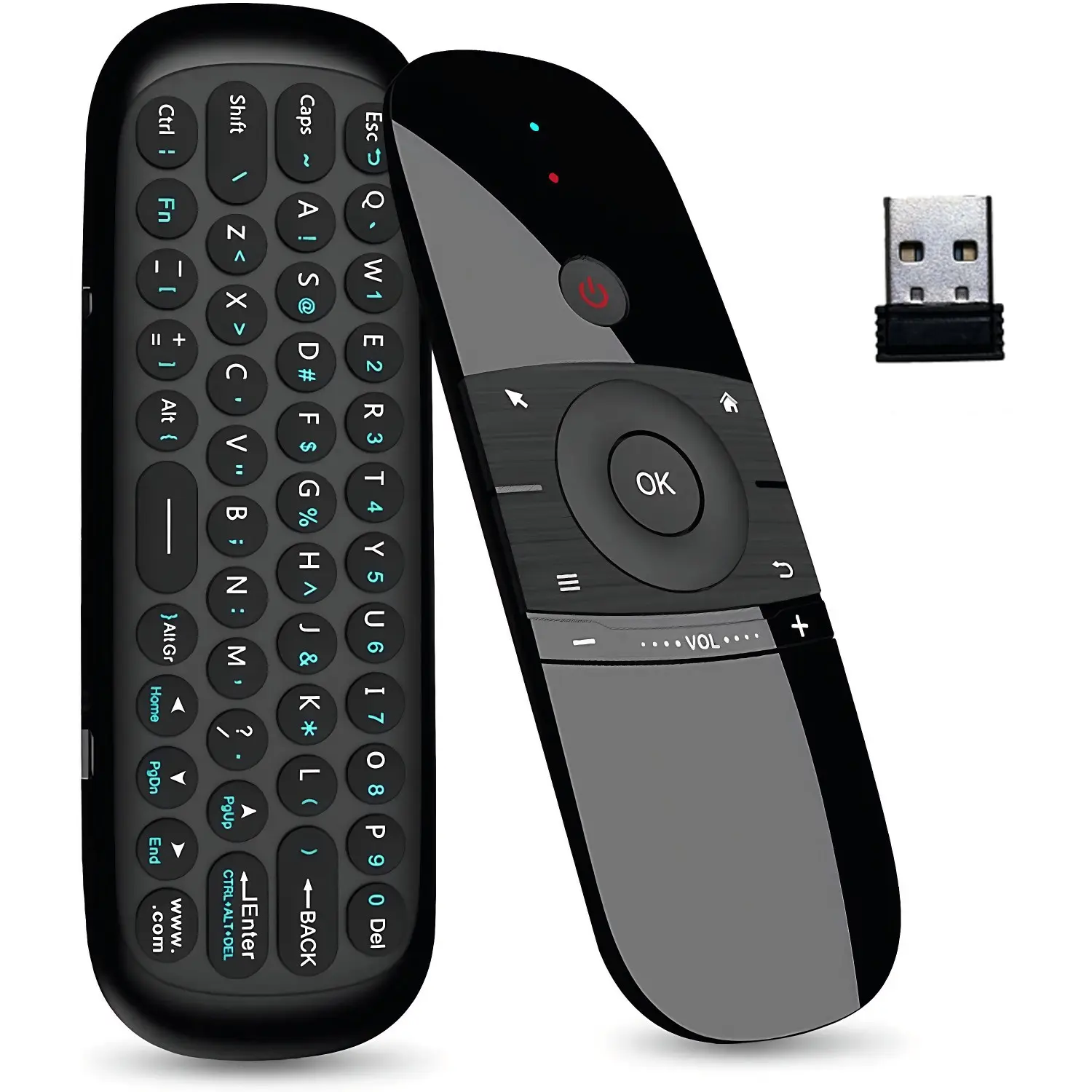W1 Wireless Remote Control for Nvidia Shield and Android TV, 2.4g Wireless Keyboard, Htpc Projector, Not Compatible with Samsung, Lg, Sony, Tcl Tvs