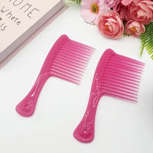 2-Pack Hair Combs Axe-Style Styling Hair Texture Comb Large Wide-Tooth Comb Knife Comb Curly Hair Big Tooth Comb, Professional Hair Care Tools