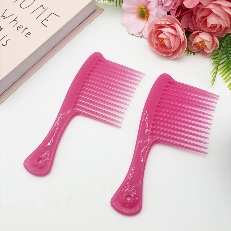2-Pack Hair Combs Axe-Style Styling Hair Texture Comb Large Wide-Tooth Comb Knife Comb Curly Hair Big Tooth Comb, Professional Hair Care Tools