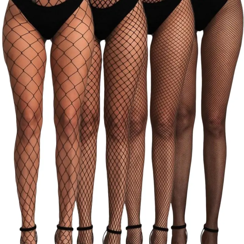 Women's High Waist Mesh Bodycon Pants, Sexy Fitted Fishnet Stocking, All Season Skinny Leggings, Comfortable Tight Fit, Lady, Women Pantyhose