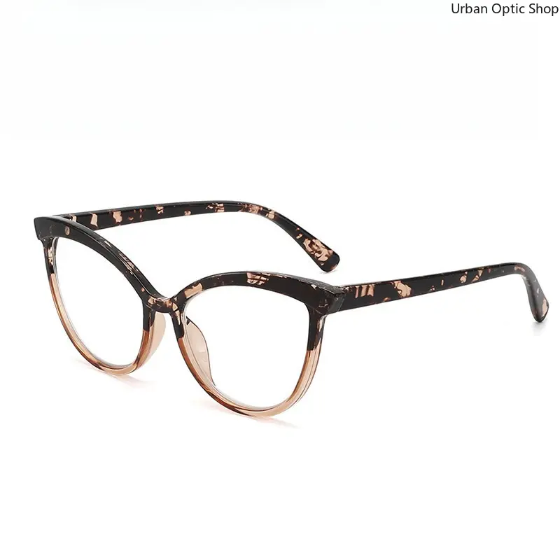 XUH Women's Full Rim Cat Eye Reading Glasses, Lightweight 2-Tone Tortoiseshell Chic Eyewear Fashion Frames, Anti-Fatigue Eye-Friendly Lenses, Multiple Strengths for Daily Reading & Office Use