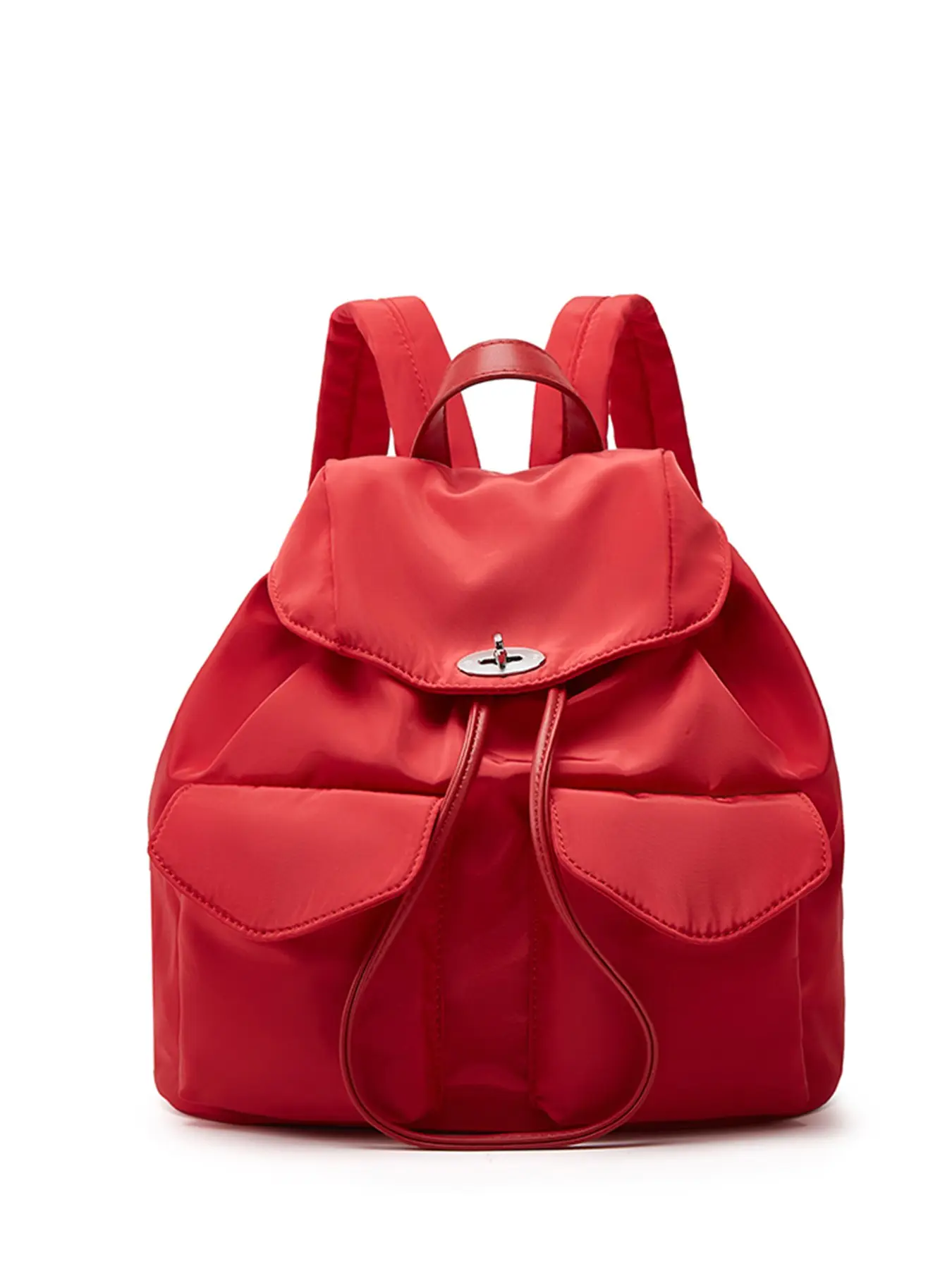 2026 New Nylon Drawstring Flap Backpack Multi-pocket Commuter Casual Backpack School Travel Lightweight Load-reducing Large Capacity Simple Versatile Daily Outingbag Classic Nylon Backpack